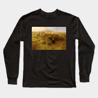 Buffalo Hunt by Charles Marion Russell Long Sleeve T-Shirt